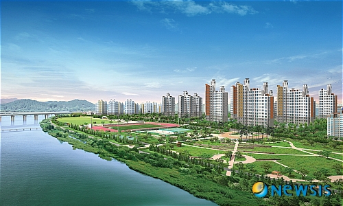 【대구=뉴시스】제갈수만 기자 = LH한국토지주택공사 대구·경북본부는 27일 대구 율하지구 내에 건설 중인 세계육상선수권대회 선수촌 아파트 1180가구를 다음달 3일부터 분양에 들어간다.&nbsp; 사진은 선수촌 아파트 조감도 이다.(사진=한국토지주택공사 대구·경북본부 제공) <관련기사 있음>&nbsp; photo@newsis.com 