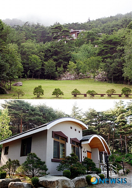 【대전=뉴시스】박희송 기자 = 산림청 국립자연휴양림관리소(소장 서경덕)는 2일 칠보산자연휴양림을 이달(12월)의 추천 자연휴양림으로 선정하고, "묵은해를 보내고 새해를 맞는 준비를 하는 세모에 겨울 바다와 산을 동시에 즐기며, 가족과 지내기에 안성맞춤"이라고 밝혔다.&nbsp; 사진은 칠보산자연휴양림 전경(위)과 칠보산 숲속의 집 모습. (사진=산림청 국립자연휴양림관리소 제공)&nbsp; photo@newsis.com