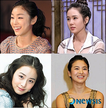 【서울=뉴시스】온라인뉴스팀 = 이마가 예쁜 연예인들. <사진=BK모발이식센터 제공> photo@newsis.com