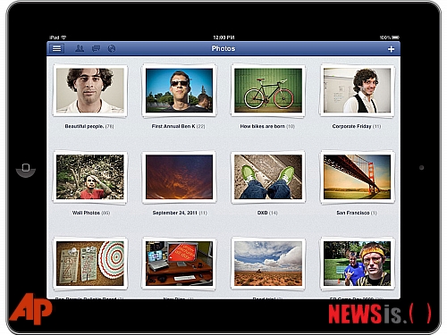 【미국=AP/뉴시스】페이스북이 10일(현지시각) 업데이트된 아이폰 어플과 아이패드용 어플을 출시한다고 밝혔다&nbsp;&nbsp; 사진은 아이패드에서 실행 중인 페이스북 어플.&nbsp; 