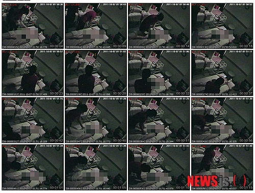 【청주=뉴시스】엄기찬 기자 = 충북경찰청은 18일 자신이 운영하는 마사지 업소에 경보기를 개조한 몰래 카메라를 설치해 여성 손님 수백명의 알몸 동영상을 촬영한 허모(36)씨를 성폭력 범죄의 처벌등에 관한 특례법 위반 혐의로 구속했다. 사진은 허씨가 촬영한 동영상 캡처 화면. (사진=충북경찰청 제공)&nbsp; photo@newsis.com 