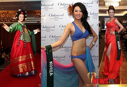 【서울=뉴시스】신동립 기자 = 미스에콰도르 올가 메르세데스 알라바 바가스(23·173㎝ 56㎏ 35-24-36인치)가 제11회 미스 어스(지구)로 뽑혔다. 3일 밤 케손시티 딜리만 필리핀 대학 극장에서 열린 2011 미스어스 선발대회에서 각국 대표미인 84명을 제쳤다.&nbsp; 에콰도르에서 모델로 활동중인 알라바는 현지 과야킬 대학에서 경영학을 전공했다. 스페인어와 영어에 능통하다. 중국에서 1년간 산 덕분에 만다린어도 할줄안다.&nbsp; 2위 미스 에어(공기)는 미스브라질 드릴리 베네턴(22·184㎝ 59㎏ 35-25-37인치), 3위 워터(물)는 홈어드밴티지를 안은 필리핀 아테나 메이 두아트 임피리얼(24·168㎝ 55㎏ 34-25-35인치), 4위 파이어(불)는 베네수엘라 캐럴라인 메디나(19·178㎝ 58㎏ 35-24-36인치)가 차지했다.&nbsp; 미스 크리미아, 보스니아 헤르체고비나, 멕시코, 짐바브웨가 톱8에 들었다. 미스 타이완, 재팬, 파라과이, 포르투갈, 슬로베니아, 스웨덴, 타일랜드, 우크라이나가 톱16으로 뒤를 이었다.&nbsp;&nbsp; 미스코리아 김이슬(21·170㎝ 49㎏ 33-24-36인치)은 스폰서상인 미스패션위크를 받았다. 경북대 환경공학과 2년생으로 2010 '경산 대추 아가씨'에서 우승한 뒤 이듬해 미스경북 진을 거쳐 제55회 미스코리아에 참가, 선으로 뽑혔다.&nbsp; 역대 미스어스에 도전한 미스코리아 가운데는 이진아(29·금단비)가 2002년 특별상인 전통의상상, 2005년 유혜미(29)가 톱16 겸 전통의상상, 2008년 서설희(21)와 2009년 박예주(24)가 톱16에 올랐다.&nbsp; 미스어스는 미스 유니버스·월드와 함께 세계 3대 미인대회로 통한다. 태국 방콕 무앙통타니 임팩트에서 열릴 예정이었으나 대홍수 여파로 필리핀으로 장소를 옮겼다. '환경미인'으로 차별화한 미스어스의 올해 대회 주제는 '지구가 울고있어요. 지구에게 미소를 되찾아주세요!'였다.&nbsp; reap@newsis.com 