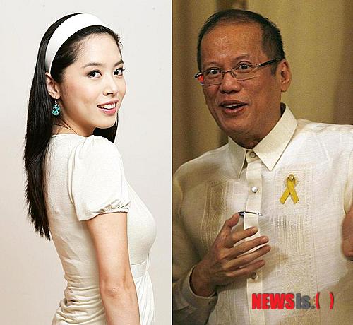 그레이스 리(왼쪽)와 아키노 전 대통령