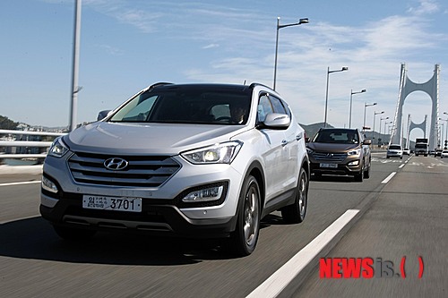 【서울=뉴시스】현대자동차는 26일 부산 해운대 파라다이스 호텔에서 신형 3세대 싼타페 시승회를 개최했다.(사진=현대차그룹 제공) photo@newsis.com