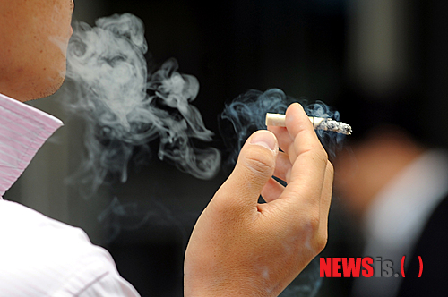 【서울=뉴시스】김영욱 기자 = 세계보건기구(WHO)가 1988년 제정한 세계 금연은 날(World No Tobacco Day; 매년 5월 31일)을 하루 앞둔 30일 오후 서울 중구 정동 한 사무빌딩 흡연구역에서 시민들이 담배를 피우고 있다. WHO는 금연의 날에 전세계 흡연자들이 담배에 대한 의존으로부터 탈피할 수 있는 계기를 마련하고자 흡연이 건강에 미치는 폐해를 매년 강도높여 경고하고 있다.&nbsp; mirage@newsis.com