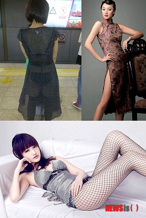 【서울=뉴시스】29일 중국 언론 신문망(新問網)이 선정한 늑대들이 따라붙는 위험하게 야한 패션 톱 6 가운데 일부. 이 언론은 여성들이 자신의 매력을 뽐내는 것은 좋지만 성희롱 등으로부터 자신들을 보호하기 위해 몇 가지 아이템을 피하거나 신중하게 선택해야 한다고 주장했다. (사진출처: 중국 신문망(新問網)과 바이두(百度))