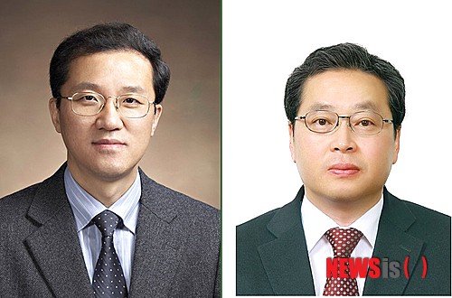 【대전=뉴시스】김양수 기자 = 한국기계연구원이 21일 발표한 '2012년을 빛낸 기계연구원 최우수연구상'서 금상에 최두선(왼쪽) 박사가, 은상에 안국영 책임연구원이 각 선정됐다. 시상식은 오는 28일 연구원 창립 36주년 기념식에서 열린다.(사진=한국기계연구원 제공) photo@newsis.com