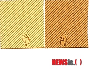 【서울=뉴시스】장성주 기자 = 왼쪽은 A담배 1㎎이고 오른쪽은 같은 담배 6㎎이다. 같은 담배지만 고양이의 얼굴이 반대 방향을 향하고 있고 필터부분의 색도 차이가 난다. (제공 = 국립과학수사연구소)&nbsp; mufpiw@newsis.com