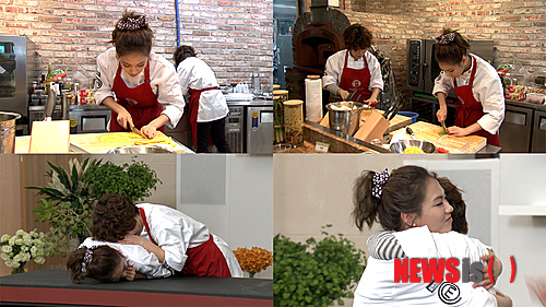 【서울=뉴시스】김정환 기자 = 그룹 ‘미쓰에이’의 중국인 멤버 페이(26)가 상금 1억원에 한 걸음 더 가까이 갔다.&nbsp; 페이는 29일 밤 올리브채널 스타 요리서바이벌 ‘마스터셰프 코리아 셀러브리티’ 제6회에서 ‘2시간 동안 150인분 요리 만들기’라는 팀 미션을 완벽하게 수행, 우승했다. 6회 중 4번째 우승이다.&nbsp; 이날 방송에서는 게스트인 영화배우 전지현(32)이 주문한 ‘파티 핑거 푸드 만들기’ 미션을 놓고 페이, 개그우먼 신봉선(33), 가수 손호영(33) 화요비(31), 탤런트 신은정(39) 등 톱5가 경쟁했다.&nbsp;&nbsp; 이들은 레드팀과 블루팀으로 나뉘었다. 전 주 방송의 미스터리 박스 미션에서 1등을 차지한 신봉선(33)이 팀장을 맡고 3회 우승을 기록 중인 페이가 레드팀을 이뤘다. 탈락 미션에서 1등을 한 화요비(31)가 팀장을 맡고 손호영(33) 신은정(39)으로 블루팀을 구성했다.&nbsp;&nbsp; 각 팀은 가상의 파티에 참석한 20,30대 여성 47명이 1인 3가지씩 요리를 맛볼 수 있도록 2시간 안에 150인분을 준비해야 하는 것은 물론, 도전자 본인의 개성을 살리면서도 팀워크도 살리고 파티 참석자들로부터 평가를 받는 만큼 각양각색 입맛도 만족시켜야 하는 등 어려운 과제를 수행했다.&nbsp; 레드팀은 ‘치킨 슈니첼과 로브스터 샐러드’ ‘쇠고기 타르타르’, 블루팀은 ‘팔라친키와 문어 샐러드’ ‘까망베르 치즈 초밥’을 내놓고 평가를 받았다. 2대 3이라는 멤버 수의 열세에서도 레드팀은 총 47표 중 24표를 얻어 18표에 그친 블루팀을 눌렀다. 남은 5표가 모두 블루팀에 간다고 해도 판세를 뒤집을 수는 없었다.&nbsp;&nbsp; 페이는 이날 미션 과정에서 현란한 칼솜씨, 뛰어난 손맛, 차분한 요리 솜씨를 다시 한 번 과시하며 팀을 승리로 이끄는데 큰 공을 세웠다. 특히 팀장 신봉선을 다독이며 팀워크를 다지는데도 큰 역할을 했다.&nbsp;&nbsp; 탈락 미션은 패배한 블루팀만 수행해 팀장인 화요비와 화요비가 지명한 신은정이 ‘냉장고 속 남은 재료로 근사한 요리 만들기’ 미션으로 맞붙었다. 화요비가 승리해 살아남고, 패배한 신은정은 주부이자 엄마의 자리로 돌아가야 했다.&nbsp; ace@newsis.com 