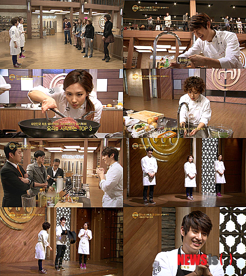 【서울=뉴시스】김정환 기자 = 가수 손호영(33)이 올리브 채널 스타 요리서바이벌 프로그램 ‘마스터셰프 코리아 셀러브리티’에서 우승했다. 12일 밤 10시 ‘마셰코 셀럽’에서는 ‘한식으로 3코스 만들기’ 미션을 놓고 손호영, 그룹 ‘미쓰에이’의 페이(26), 개그우먼 신봉선(33) 등 톱3가 최후의 승부를 펼쳤다. 손호영은 애피타이저로 ‘삼색 나뭇잎 밀쌈’, 메인요리로 ‘연잎 닭찜과 연근밥’, 디저트로 ‘막걸리 딸기 셔벗’을 차례로 선보이며 심사위원들을 사로잡았다. 심사위원들은 “외국인 사절이 왔을 때 김치만 곁들여 내놓아도 좋을만큼 훌륭한 요리다. 불과 몇 회만에 이 정도 성장하다니 놀랍다”고 격찬하며 손호영의 손을 들어줬다. 손호영은 “가수가 되기 전 어렸을 때 요리사가 되게 되고 싶었다. ‘마셰코’ 덕분에 출발선에 오게 됐다”면서 “정말 요리사 근처까지 갈 수만 있다면 좋겠다. 더 배우겠다. 요리하니 행복하다. 한 턱 쏘겠다”며 감격의 눈물을 흘렸다. 최종 우승으로 손호영은 상금 1억원과 자신의 이름을 내건 요리 프로그램을 진행하는 기회를 잡게 됐다. 앞서 손호영은 이 프로그램에서 우승하면 상금 1억원을 전액 기부하겠다고 약속했다. 우승 후 손호영은 뉴시스에 “그 동안 짬짬이 기부를 해왔지만 성에 차지 않았다. 언젠가 내게 큰 돈이 생긴다면 꼭 기부하겠다고 마음 먹었다. 이번 우승으로 그 바람을 이룰 수 있게 돼 정말 기쁘다”면서 “기부처는 아직 결정하지 않았으나 요리 프로그램 우승 상금인 만큼 결식아동 돕기 등에 쓰려고 한다”고 말했다. ace@newsis.com