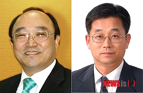 【서울=뉴시스】= 동부그룹은 8일 전자·IT·반도체분야에 대한 인사를 발령했다고 밝혔다. 정광헌 동부하이텍 신사업추진담당 부사장(좌)을 동부LED 대표이사 사장(CEO)으로, 김진태 동부라이텍 생산기술총괄 부사장(우)을 이 회사의 최고운영책임자(COO) 겸 생산기술총괄 부사장으로 각각 선임했다. (사진 = 동부그룹 제공) photo@newsis.com