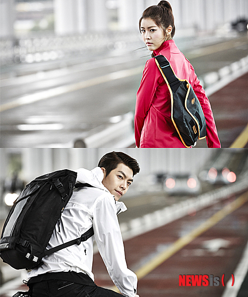 【서울=뉴시스】유희연 기자 = 미국 메신저백 전문 브랜드 팀벅2의 국내 전속 모델로 영화배우 김우빈과 슈퍼모델 김건희가 낙점됐다. 2013.11.14. (사진=팀벅투코리아 제공) lovely_jh@newsis.com