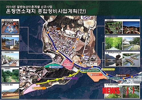 【울진=뉴시스】전현욱 기자 = 경북 울진군(군수 임광원)은 농림축산식품부 국비지원 공모사업에 ‘온정면소재지 종합정비사업’이 최종 선정돼 2014년부터 2017년까지 국비29억원,지방비21억원등 총사업비 70억원을 투자한다. 사진은 종합정비사업조감도.(사진제공=울진군청)&nbsp; photo@newsis.com