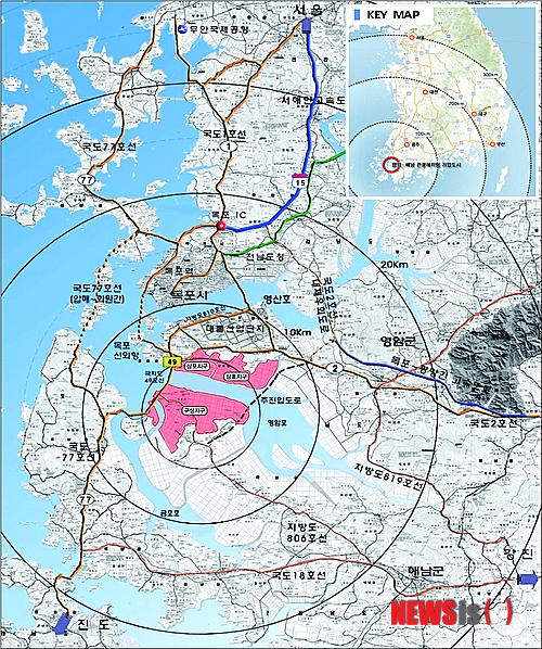 【무안=뉴시스】송창헌 기자 = 전남도 최대 현안사업 중 하나인 '서남해안관광레저형기업도시 조성사업'(일명 J프로젝트·브랜드명 솔라시도)이 밑그림이 그려진 지 10년 만에 첫 삽을 뜨게 됐다고 전남도가 12일 밝혔다. 그림은 J프로젝트 개발계획도. 2013.12.12 (사진=전남도 제공)&nbsp;&nbsp; goodchang@newsis.com