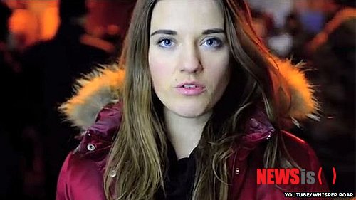 【서울=뉴시스】동영상 공유사이트 유튜브를 통해 확산되면서350만 건의 조회수를 기록한 '나는 우크라이나인입니다'(I am an Ukrainian)' 동영상 캡처 사진. 이름이 율리아라고 알려진 이 여성은 우크라이나 여대생으로 알려졌고, 영상을 통해 