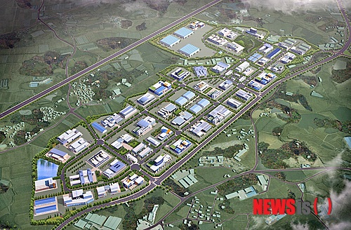  【진천=뉴시스】강신욱 기자 = 충북 진천군은 덕산면 산수산업단지 내에서 한국모터스포츠연맹 등의 주최로 자동차 경주대회를 연다. 사진은 산수산단 조감도. 2014.02.24. (사진=진천군청 제공)&nbsp;&nbsp; photo@newsis.com 