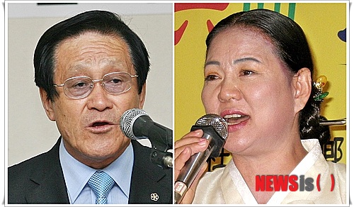  【증평=뉴시스】강신욱 기자 = 봉복남(오른쪽) 한국국악협회 증평지부장이 충북 증평예총 회장에 단독 출마해 남편인 최건성(왼쪽) 증평문화원장과 함께 증평지역 문화·예술을 이끌게 됐다. 2014.03.25. (사진=뉴시스 DB)&nbsp; photo@newsis.com 