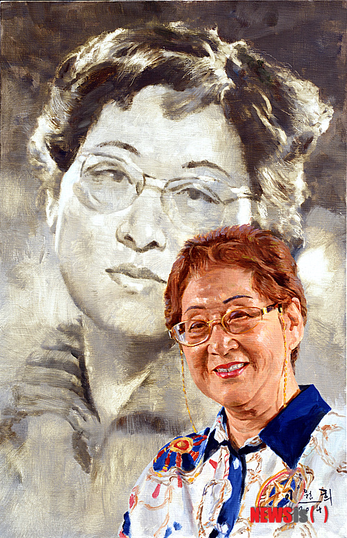 【서울=뉴시스】이원희 '이성자 작가'(100×65㎝, 캔버스에 유채, 2014)