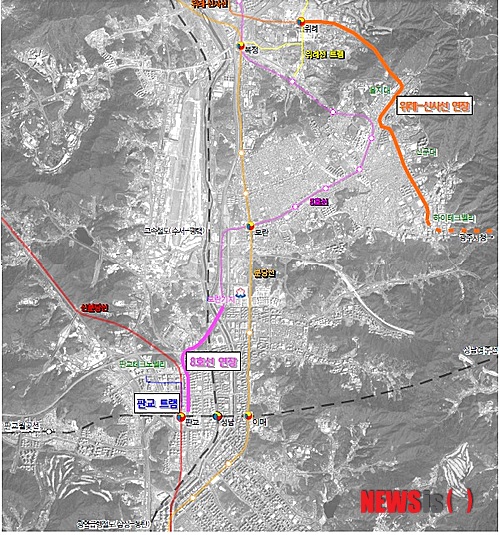 【성남=뉴시스】 이정하 기자 = 경기 성남시는 지하철 8호선을 신분당선 판교역까지 연장하고, 판교역에서 테크노밸리를 연결하는 '판교트램(노면전차)'을 설치하겠다고 10일 밝혔다. 2014.04.10 (사진=성남시 제공)&nbsp; photo@newsis.com