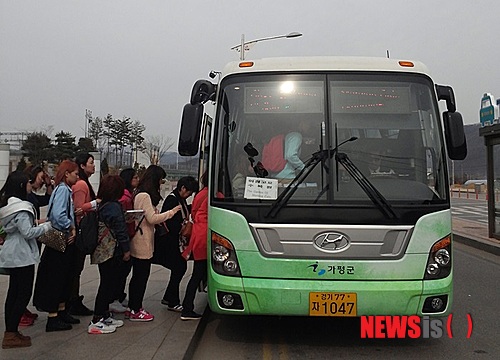  가평군 시티투어 버스.