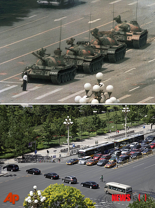 中 톈안먼 사태 상징 '탱크맨', 톈진서 수감생활 중