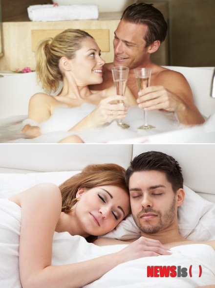 【서울=뉴시스】최근 진행된 연구에서 행복한 커플 관계를 유지하는 생활습관이 밝혀져 주목받고 있다. 영국인을 상대로 진행한 커플에서 욕실 공간을 공유하는 것과, 알몸으로 자는 것은 행복한 관계를 유지하는 새로운 비결로 확인됐다. (사진출처: 영국 매디컬다이어리)