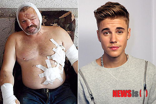 【서울=뉴시스】미국 할리우드의 '골칫덩이' 가수 저스틴 비버(20)의 노래가 곰을 물리쳐 화제가 되고 있다. 5일(현지시간) 뉴욕 포스트지에 따르면 러시아 남성 이고르 보로즈비친(42)은 북부 지역에 위치한 야쿠티아 공화국의 한적한 숲속에서 낚시를 하다 곰의 습격을 받았지만 목숨을 구했다. 보로즈비친은 "나는 차량을 대고 낚시터로 걸어가는 길에 뒤에 있는 곰으로부터 등을 가격 당했다"며 "이후 곰은 나에게 달려들었지만 휴대폰 벨소리가 울리자 곰은 울부짖으며 도망갔다"고 설명했다.(사진= 뉴욕포스트)