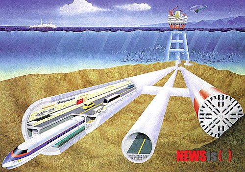 【서울=뉴시스】한·일 해저터널 구상도