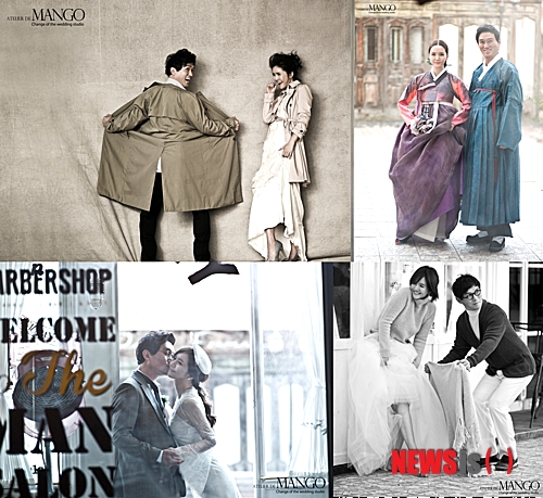 【서울=뉴시스】개그맨 고명환·탤런트 임지은 웨딩화보