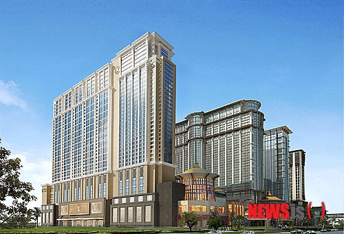 【서울=뉴시스】마카오의 대표 관광지인 ‘샌즈 코타이 센트럴 리조트’에 럭셔리 호텔 ‘세인트 레지스 마카오 코타이 센트럴’이 새로 들어산다. 조감도. 맨 왼쪽의 호텔이 세인트 레지스. (사진 제공=샌즈 차이나)