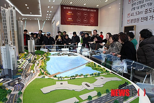 【서울=뉴시스】<힐스테이트 광교 오피스텔 모델하우스>