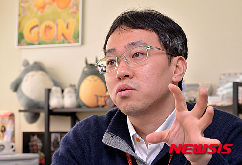 【서울=뉴시스】박동욱 기자 = 24일 오후 서울 용산구 대원미디어 사옥에서 정동훈 대원미디어 부사장이 뉴시스와 인터뷰를 하고 있다. 2015.03.26&nbsp; fufus@newsis.com