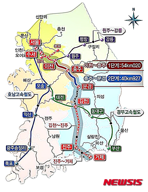 【충주=뉴시스】이성기 기자 = 한국철도시설공단이 1일부터 중부내륙선 철도 1단계 이천∼충주구간 3·4공구 사업에 편입되는 토지와 손실 보상에 들어갔다. 사진은 2019년 완공할 계획인 중부내륙선 철도 조감도.2015.04.01(사진=충주시 제공) sklee@newsis.com