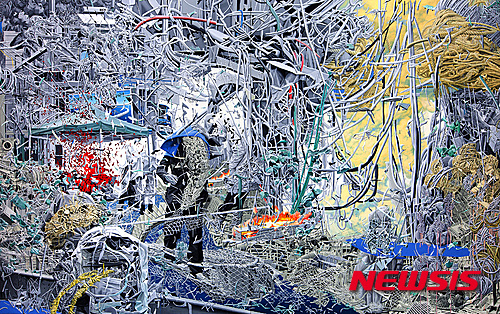 김효숙 '꿈의 도시'(27×363㎝, 캔버스에 유채, 아크릴, 2011~2014)