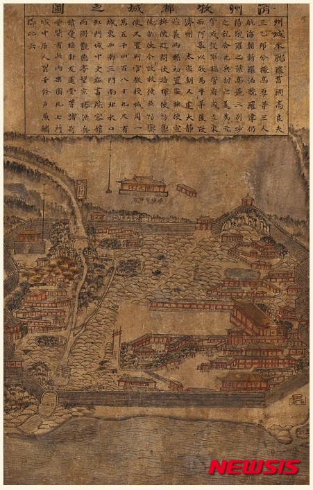 【서울=뉴시스】서울옥션 홍콩경매에 출품된 '제주목도성지도'.0516. (사진=서울옥션). photo@newsis.com