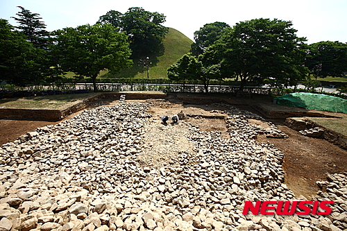 금관총 돌무지 구조 내부 모습(사진=국립중앙박물관) 