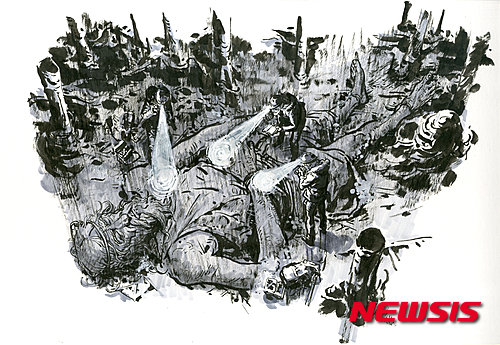 김정기의 베르나르 베르베르_제 3인류_협업작품(사진=레스빠스71갤러리)