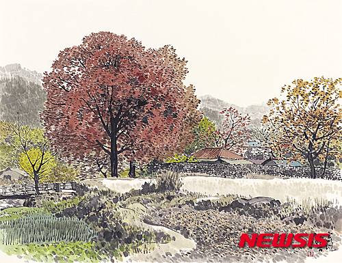 【서울=뉴시스】오용길_가을서정_54x42cm_화선지에 수묵담채_2015