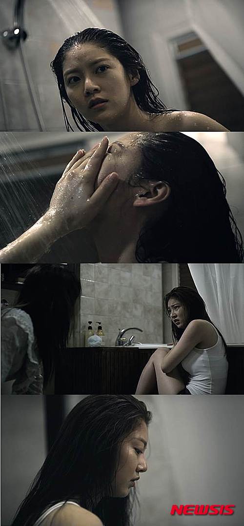 【서울=뉴시스】유희연 기자 = LG유플러스 광고 ‘공승연의 고요한 사워실’ 캡쳐.&nbsp; lovely_jh@newsis.com