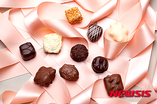 【서울=뉴시스】사랑에 빠진 여성의 모습을 초콜릿에 빗대 표현한 가수 강남의 솔로곡으로 초콜릿에 대한 관심이 커지고 있다. 사진은 씨즈캔디의 초콜릿 제품.