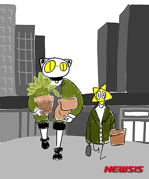 다음 웹툰 '학교를 떠나다' 버선버섯 작가 그림(사진=버선버섯)