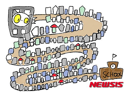 다음 웹툰 '학교를 떠나다' 버선버섯 작가 그림(사진=버선버섯)