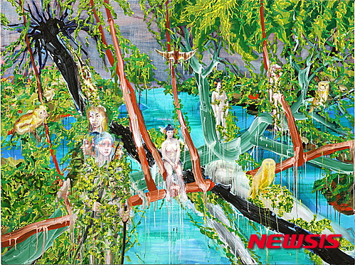 【서울=뉴시스】권여현 '오펠리아의 연못'(195×260㎝, 캔버스에 유채, 2015)