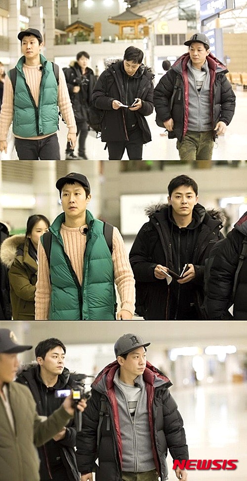 【서울=뉴시스】왼쪽부터 정우, 조정석, 정상훈 