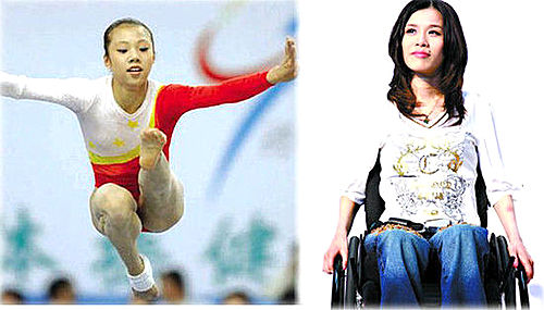 【서울=뉴시스】지난 1998년 미국에서 진행된 친선경기 연습 중 부상으로 장애인이 된 중국 전직 체조 선수인 쌍란(桑蘭)이 17년 동안 거짓말을 한 것으로 드러나 논란이 되고 있다.&nbsp; 26일 중국 신화왕은 쌍란이 지난 17년 동안 언론과 법정에서 루마니아 여자체조 수석코치 옥타비안 벨루가 매치를 이동시켜 자신이 치명적인 부상을 당했다고 주장해왔지만 사건의 진실은 벨루가 매트를 움직이지도 않았고 오히려 그가 부상을 입었을 때 가장 먼저 달려온 사람이었다고 전했다. 사고 이후 쌍란의 모습. (사진출처: 신화왕) 2015.11.27 