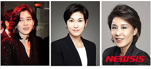 【서울=뉴시스】(왼쪽부터) 이부진 호텔신라 사장, 이서현 삼성물산 패션부문 사장, 정유경 신세계백화점 총괄사장 