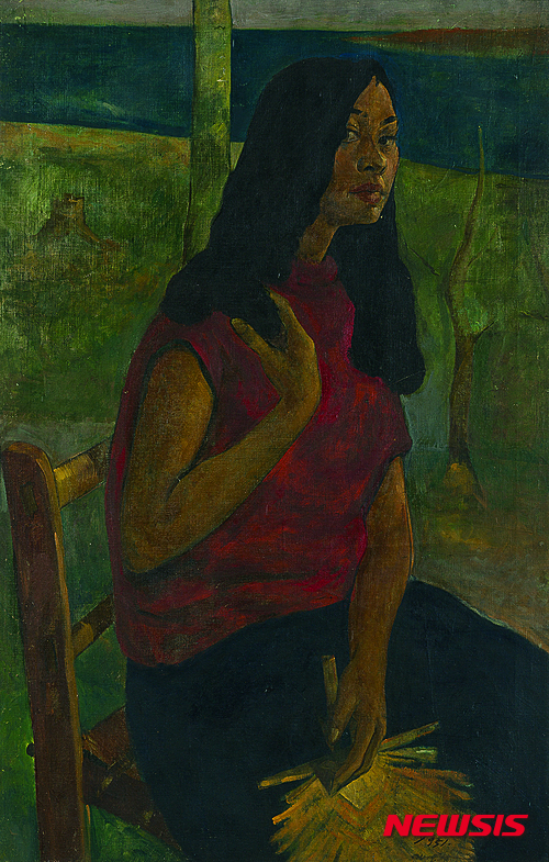 【서울=뉴시스】부인 이병복 여사를 모델로 한 권옥연의 여인상. 1951