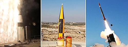 【서울=뉴시스】미국이 10일(현지시간) 하루에 여러 지역에서 별도로 신형 요격미사일 3종의 발사실험을 진행해 성공했다. 이날 디펜스뉴스에 따르면 록히드마틴 측은 미국 뉴멕시코주 화이트샌즈 미사일 훈련장에서 미국 패트리엇 미사일 최신형 PAC-3 MSE가 발사돼 성공했다고 시험발사해 성공했다고 밝혔다. 이밖에 탄도요격미사일 SM-3 개량형인 SM-3 Block1B과 이스라엘 차세대 요격용 미사일 '애로우 3'(Arrow 3) 시험 발사도 같은 날 진행돼 성공한 것으로 전해졌다. 2015.12.11