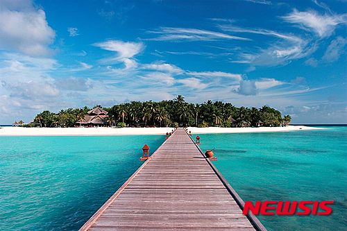 【서울=뉴시스】몰디브 ‘반얀트리 바빈파루’ 리조트. (사진=호텔스닷컴 제공)