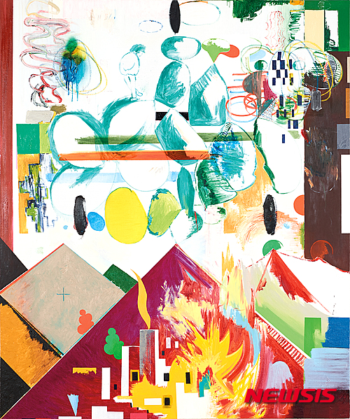 【서울=뉴시스】백현진,몇 가지 사실들과 추측들과 망상들과 침묵.180 x 150 cm.PKM Gallery